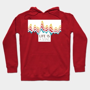 rainbow ecg mountains Hoodie